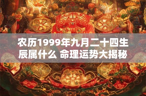 农历1999年九月二十四生辰属什么 命理运势大揭秘