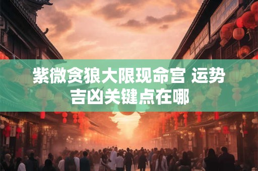 紫微贪狼大限现命宫 运势吉凶关键点在哪