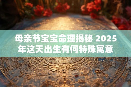 母亲节宝宝命理揭秘 2025年这天出生有何特殊寓意