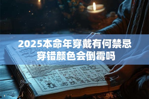 2025本命年穿戴有何禁忌 穿错颜色会倒霉吗 2025本命年穿戴有何禁忌 穿错颜色会倒霉吗