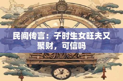 民间传言：子时生女旺夫又聚财，可信吗