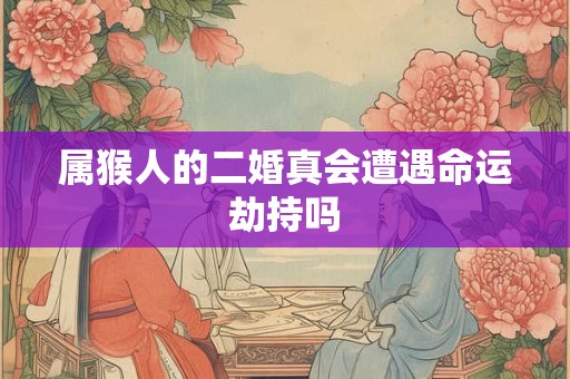 属猴人的二婚真会遭遇命运劫持吗