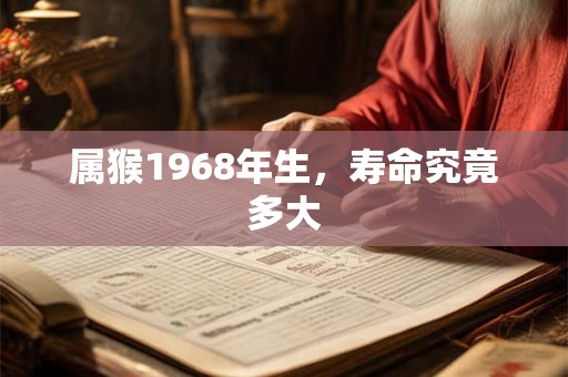 属猴1968年生，寿命究竟多大