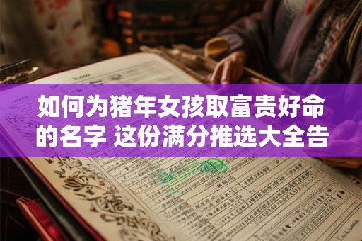 如何为猪年女孩取富贵好命的名字 这份满分推选大全告诉你