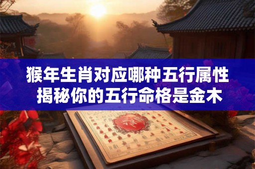 猴年生肖对应哪种五行属性 揭秘你的五行命格是金木水火土中的哪一个 猴年生肖对应哪种五行属性 揭秘你的五行命格是金木水火土中的哪一个