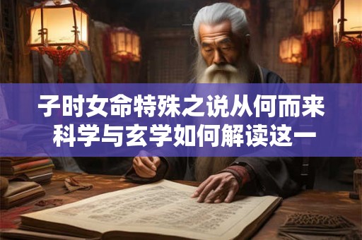 子时女命特殊之说从何而来 科学与玄学如何解读这一现象 子时女命特殊之说从何而来 科学与玄学如何解读这一现象