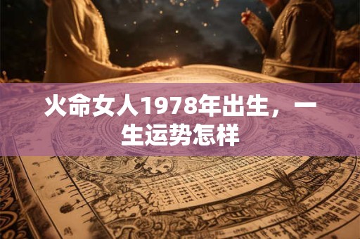 火命女人1978年出生，一生运势怎样