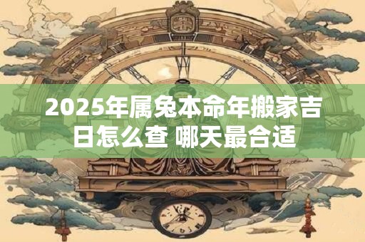 2026年属兔本命年搬家吉日怎么查 哪天最合适