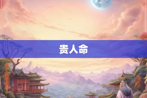 贵人命