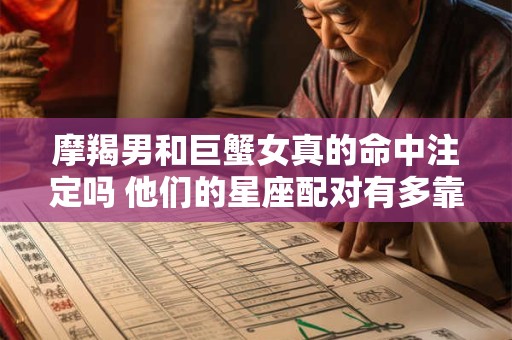 摩羯男和巨蟹女真的命中注定吗 他们的星座配对有多靠谱