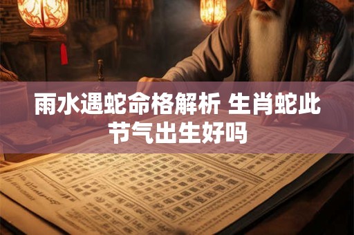 雨水遇蛇命格解析 生肖蛇此节气出生好吗