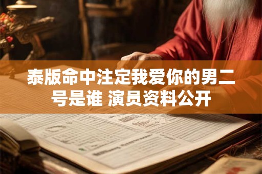 泰版命中注定我爱你的男二号是谁 演员资料公开