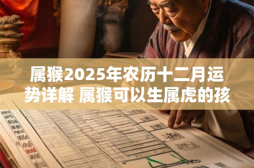 属猴2025年农历十二月运势详解 属猴可以生属虎的孩子吗 属猴2025年农历十二月运势详解 属猴可以生属虎的孩子吗