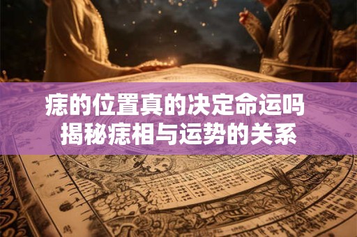 痣的位置真的决定命运吗 揭秘痣相与运势的关系