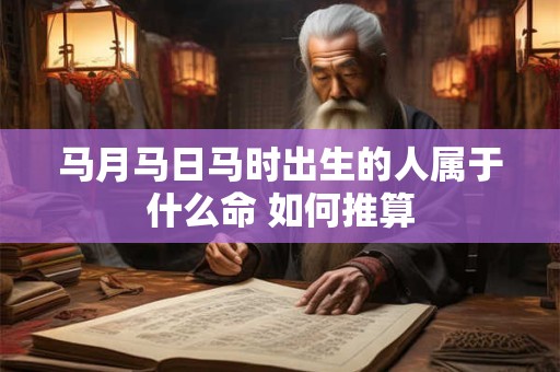 马月马日马时出生的人属于什么命 如何推算