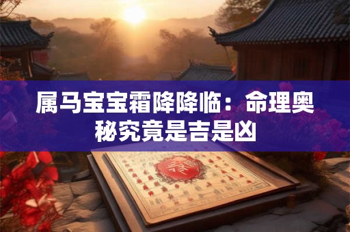 属马宝宝霜降降临：命理奥秘究竟是吉是凶