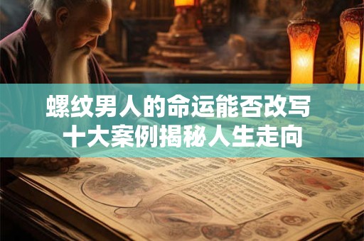 螺纹男人的命运能否改写 十大案例揭秘人生走向