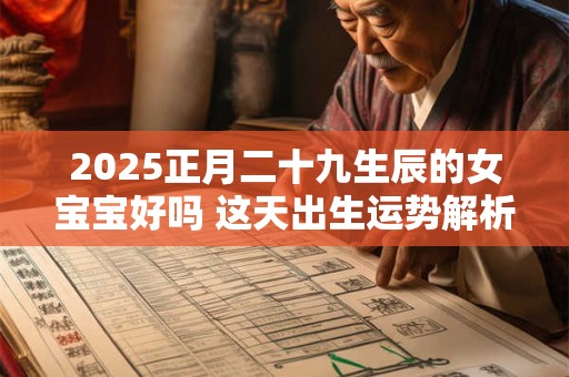 2025正月二十九生辰的女宝宝好吗 这天出生运势解析