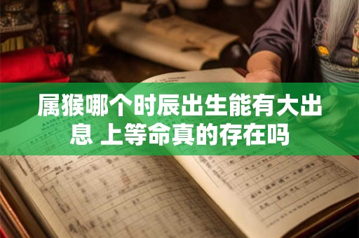 属猴哪个时辰出生能有大出息 上等命真的存在吗