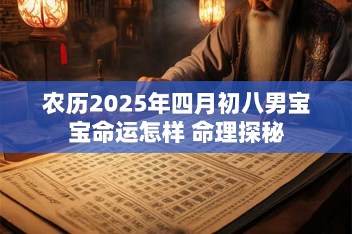 农历2025年四月初八男宝宝命运怎样 命理探秘