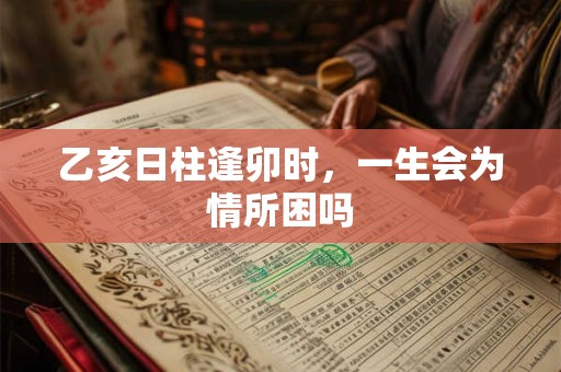 乙亥日柱逢卯时,一生会为情所困吗 乙亥日柱逢卯时,一生会为情所困吗