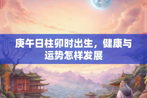 庚午日柱卯时出生，健康与运势怎样发展