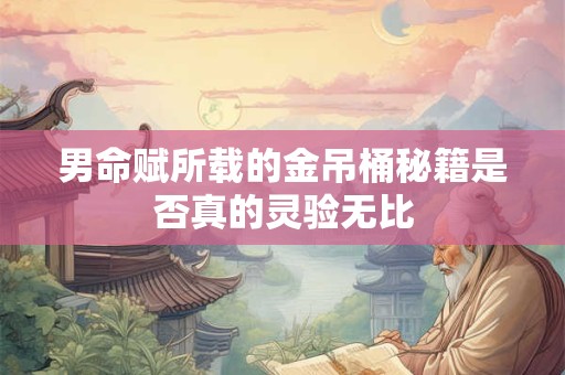 男命赋所载的金吊桶秘籍是否真的灵验无比