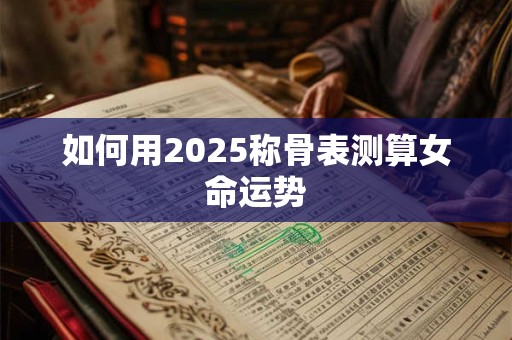 如何用2025称骨表测算女命运势