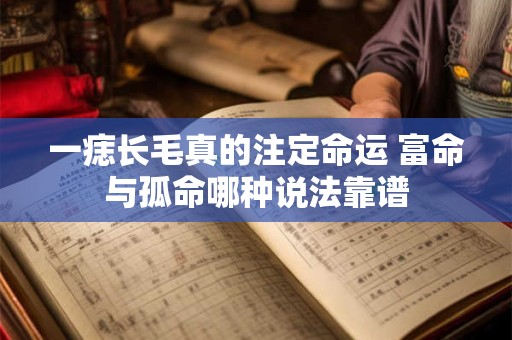 一痣长毛真的注定命运 富命与孤命哪种说法靠谱