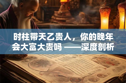 时柱带天乙贵人，你的晚年会大富大贵吗 ——深度剖析贵人时辰的吉凶