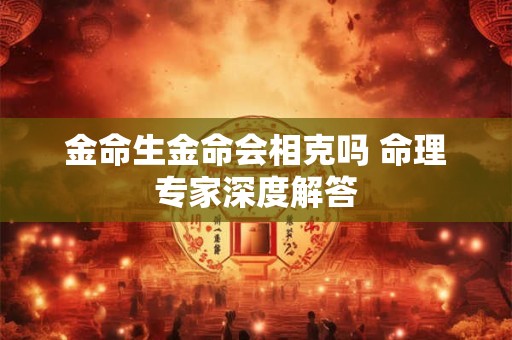 金命生金命会相克吗 命理专家深度解答