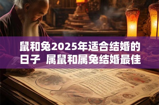 鼠和兔2025年适合结婚的日子  属鼠和属兔结婚最佳吉日