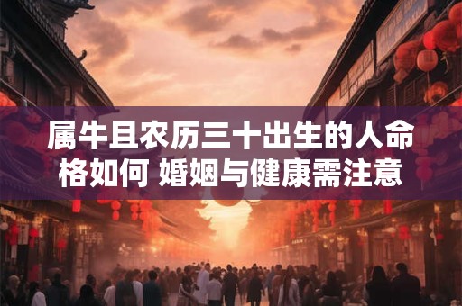 属牛且农历三十出生的人命格如何 婚姻与健康需注意什么