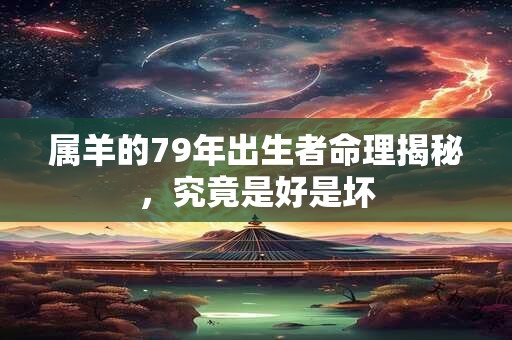 属羊的79年出生者命理揭秘，究竟是好是坏