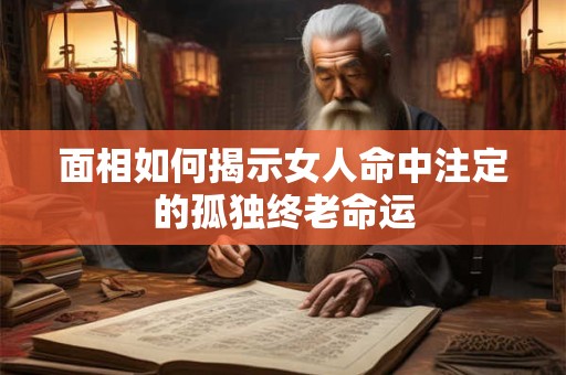 面相如何揭示女人命中注定的孤独终老命运