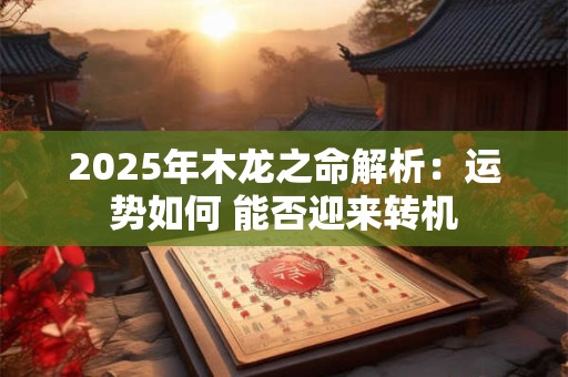 2025年木龙之命解析：运势如何 能否迎来转机