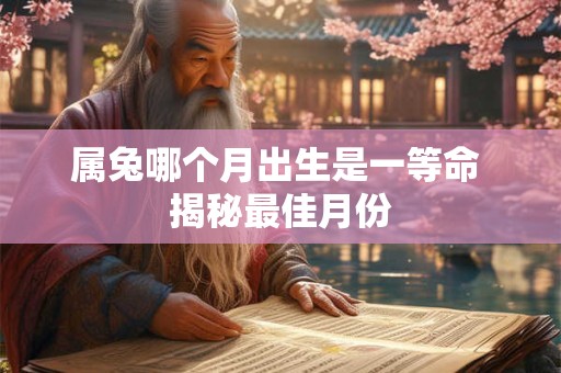 属兔哪个月出生是一等命 揭秘最佳月份
