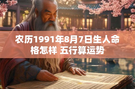 农历1991年8月7日生人命格怎样 五行算运势