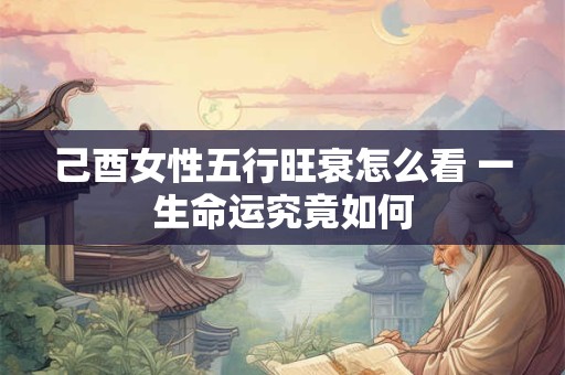 己酉女性五行旺衰怎么看 一生命运究竟如何
