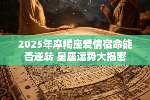2025年摩羯座爱情宿命能否逆转 星座运势大揭密