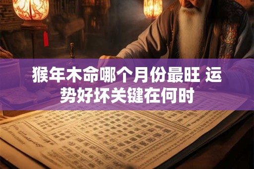 猴年木命哪个月份最旺 运势好坏关键在何时