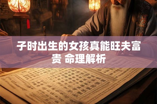 子时出生的女孩真能旺夫富贵 命理解析