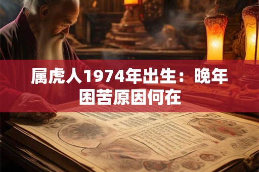 属虎人1974年出生：晚年困苦原因何在