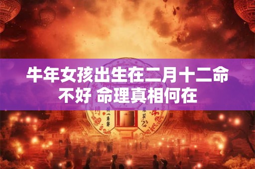 牛年女孩出生在二月十二命不好 命理真相何在
