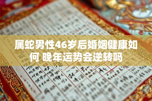 属蛇男性46岁后婚姻健康如何 晚年运势会逆转吗