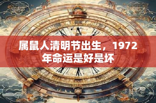 详细阅读:属鼠人清明节出生,1972年命运是好是坏 属鼠人清明节出生,1972年命运是好是坏