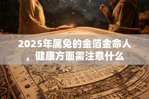 2026年属兔的金箔金命人,健康方面需注意什么 2026年属兔的金箔金命人,健康方面需注意什么