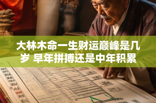 大林木命一生财运巅峰是几岁 早年拼搏还是中年积累