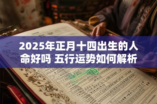 2025年正月十四出生的人命好吗 五行运势如何解析