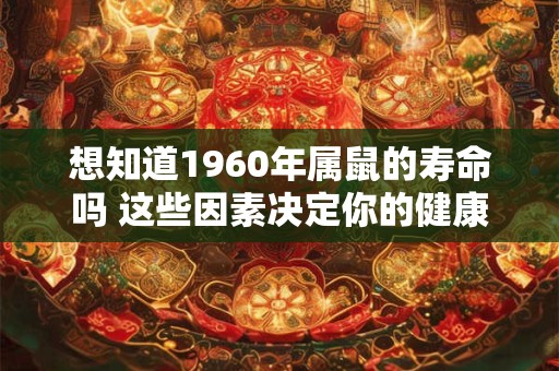 想知道1960年属鼠的寿命吗 这些因素决定你的健康 想知道1960年属鼠的寿命吗 这些因素决定你的健康